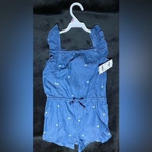 NWT OshKosh B’gosh Girls Denim Jumpsuit Size 4T